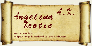 Angelina Krotić vizit kartica